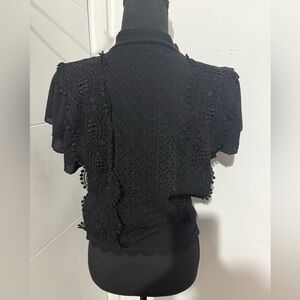 Zara Black Lace Blouse